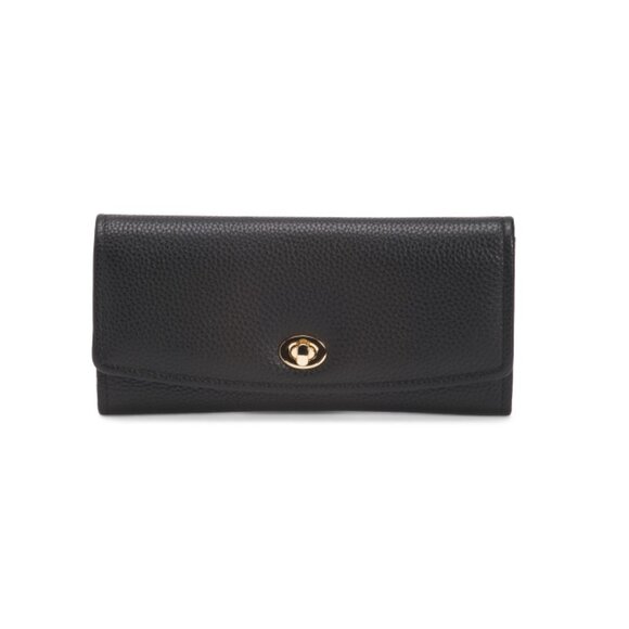 RADLEY LONDON Black Leather Carpenter Yard Large Flap Over Matinee Wallet - Picture 1 of 2